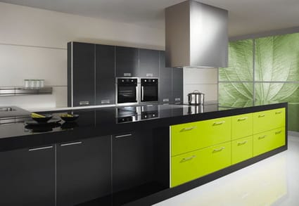 Cocinas verdes decoactual.com Cocinas rectas