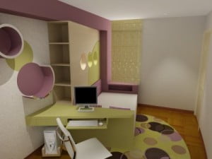Una habitación femenina y juvenil