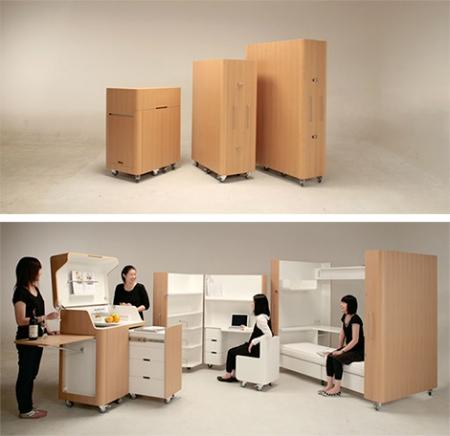 Muebles plegables para espacios pequeños