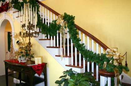 decoracion navideña escaleras