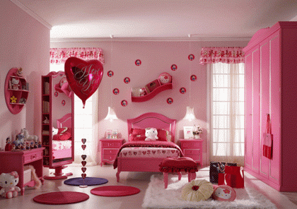 Ideas para habitaciones de niñas en color rosa