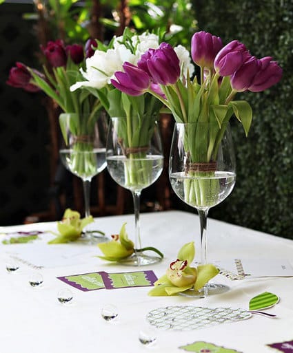 Decorando con flores y frutas