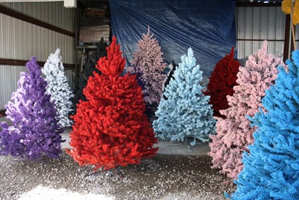 Árboles navideños de colores