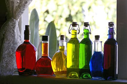 Decoración con botellas