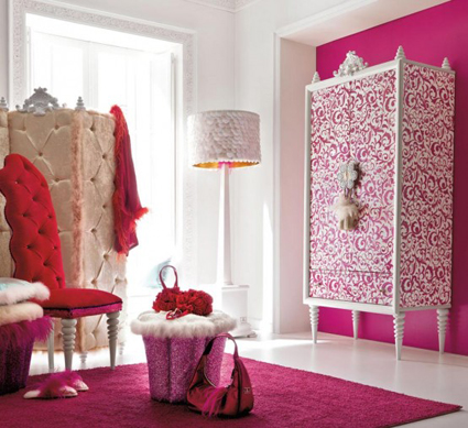 Decoración rosa para una habitación de lujo - DecoActual.com