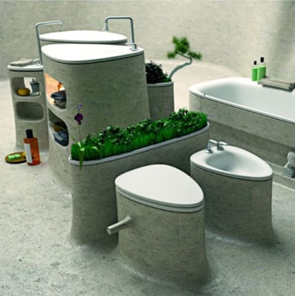 Un cuarto de baño ecológico