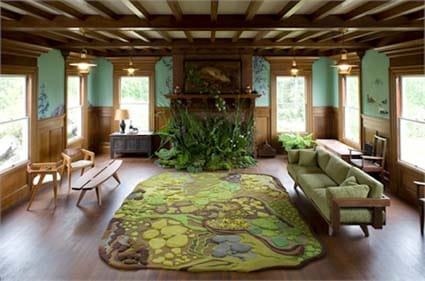 Un salón inspirado en el bosque