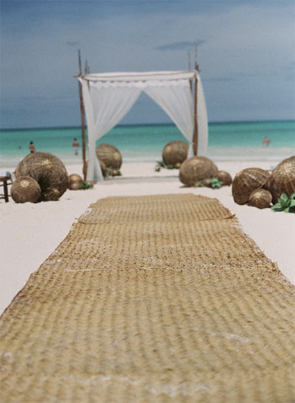 Decoración para una boda en la playa