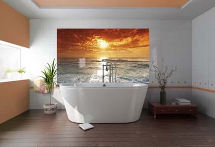 Paisajes en el cuarto de baño