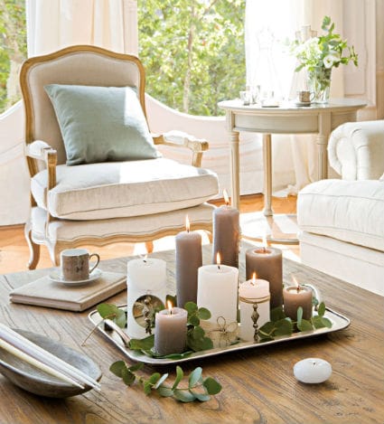 Decora la Navidad con velas