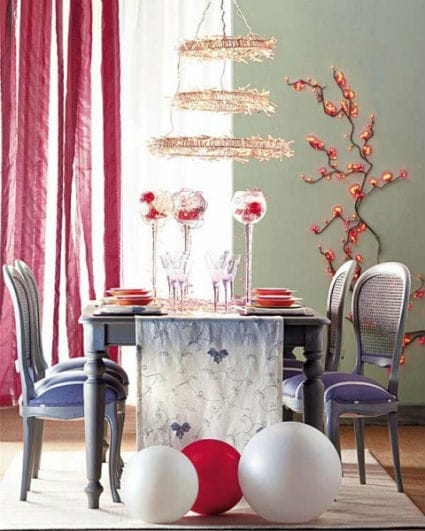 Decoración de mesas navideñas