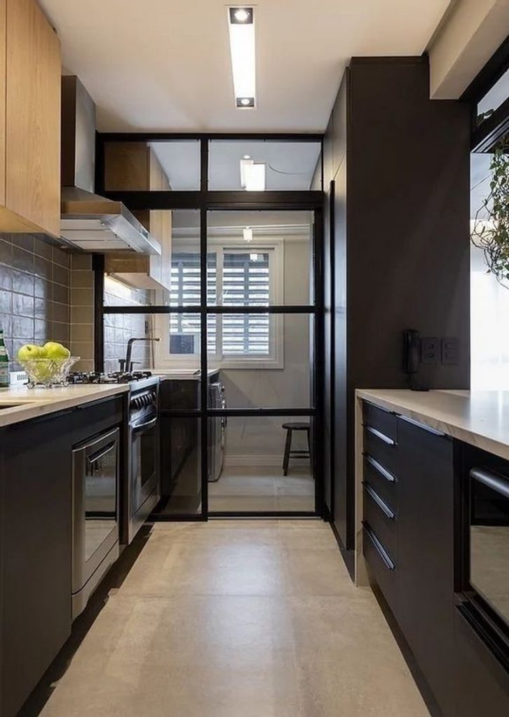 cocina mueble negro 